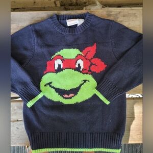 NICKELODEON// TEENAGE MUTANT NINJA TURTLES SZ 4T VGUC NAVY sweater 2015